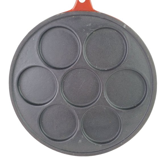 Cottage Collection, Enamel Coated Cast Iron Polka Dot Mini Pancake, NEW - Picture 4 of 6